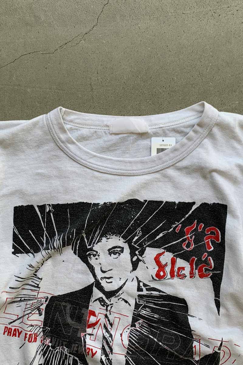MADE IN USA 80'S S/S BILLY JOEL PRINT MUSIC T-SHIRT / WHITE [SIZE: L USED]
