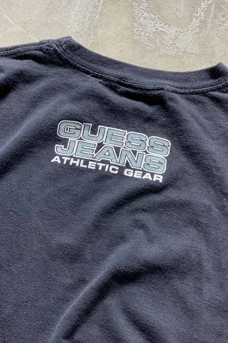 MADE IN USA 90'S S/S LOGO PRINT T-SHIRT / BLACK [SIZE: XL USED]