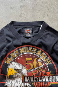 MADE IN USA 96'S BLACK HILLS RALLY 56TH ANNIVERSARY T-SHIRT / BLACK [SIZE: L USED]