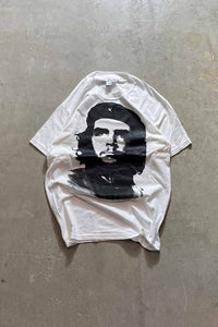 MADE IN USA Y2K EARLY 00'S CHE GUEVARA PRINT T-SHIRT / WHITE [SIZE: S USED]