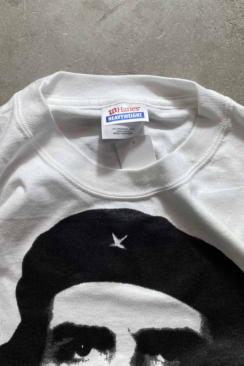 MADE IN USA Y2K EARLY 00'S CHE GUEVARA PRINT T-SHIRT / WHITE [SIZE: S USED]