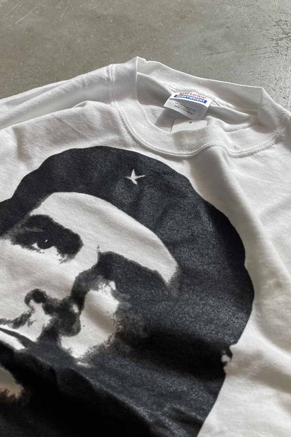 MADE IN USA Y2K EARLY 00'S CHE GUEVARA PRINT T-SHIRT / WHITE [SIZE: S USED]