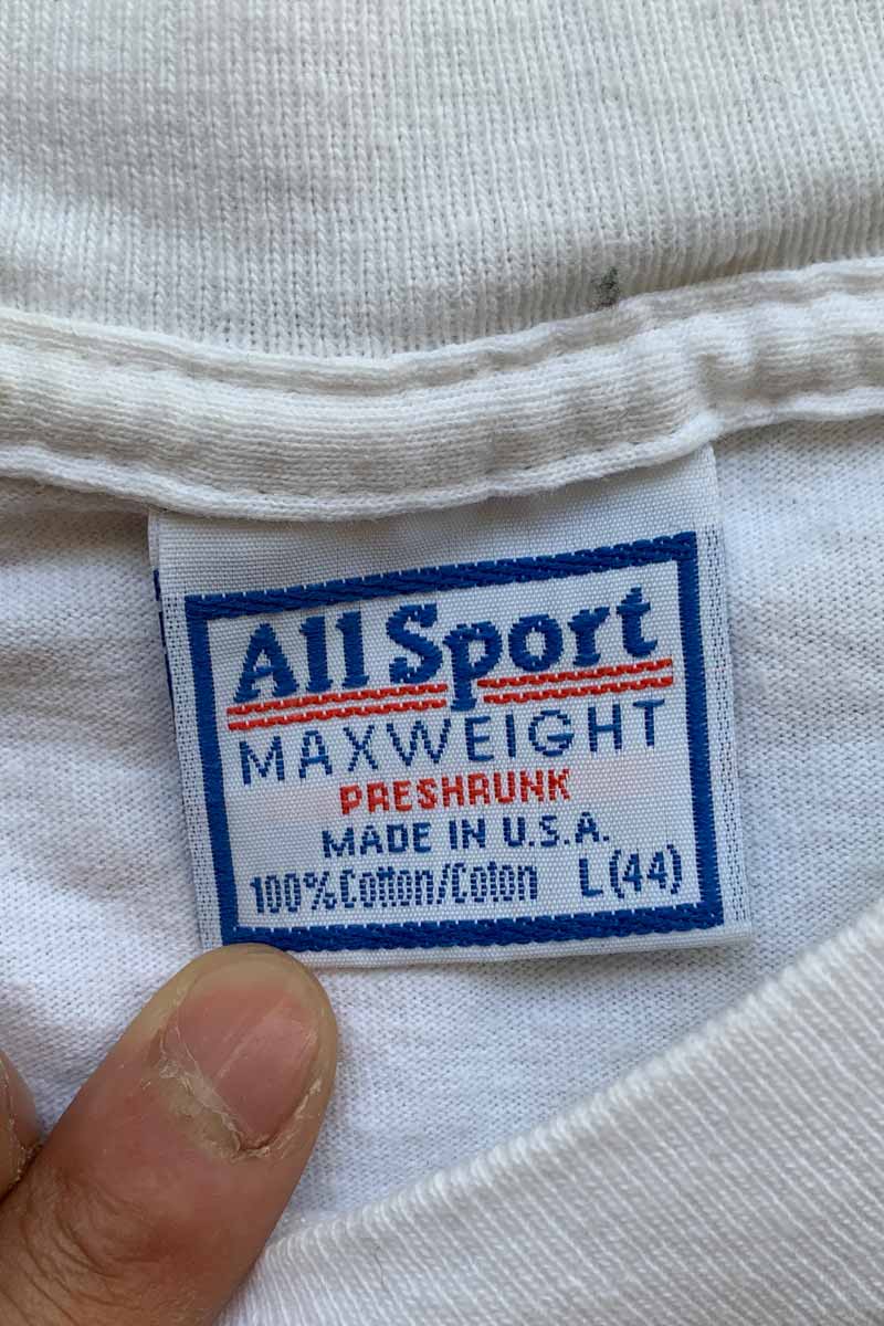 MADE IN USA 99'S S/S BRUCE SPRINGSTEEN PRINT BAND T-SHIRT / WHITE [SIZE: L DEADSTOCK/NOS]