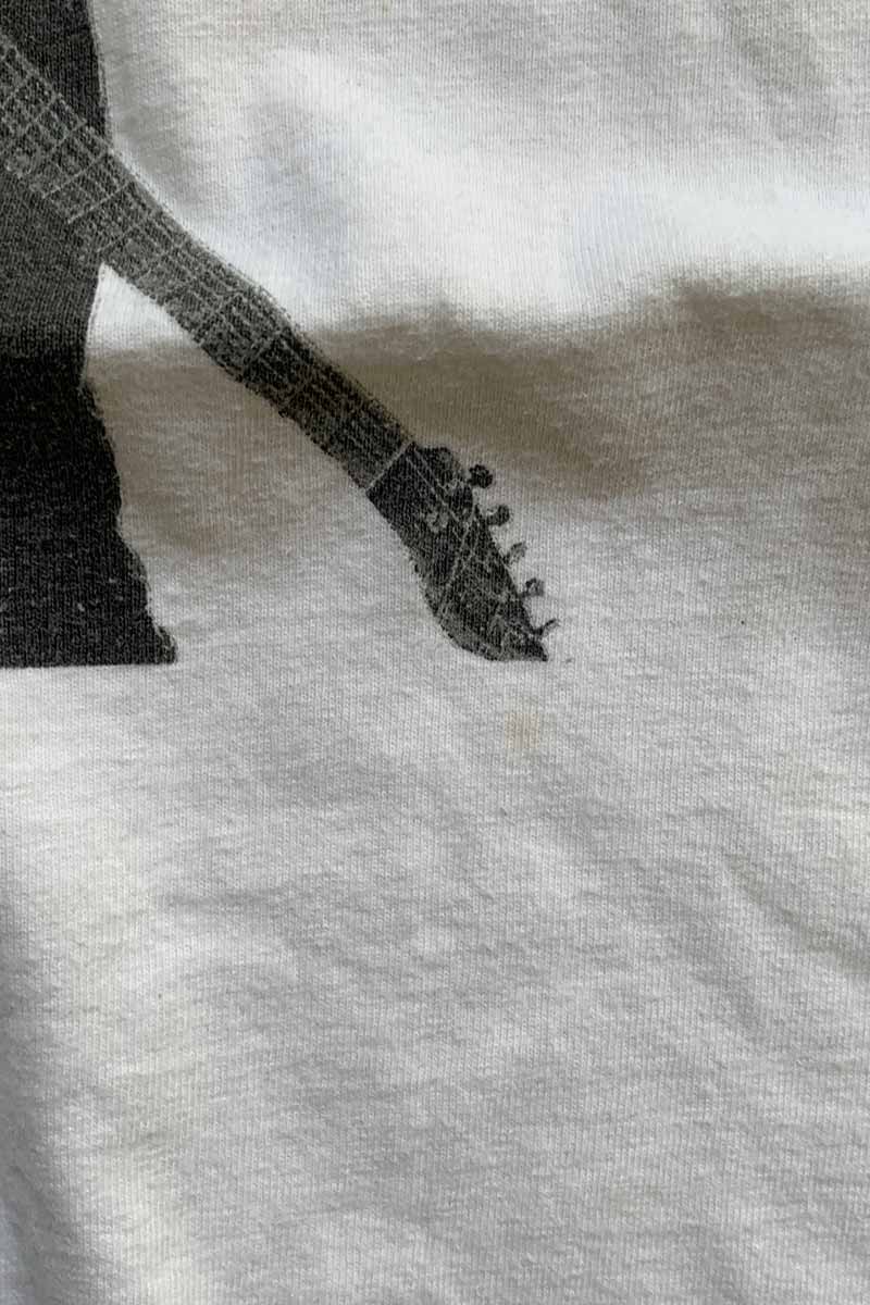 MADE IN USA 99'S S/S BRUCE SPRINGSTEEN PRINT BAND T-SHIRT / WHITE [SIZE: L DEADSTOCK/NOS]
