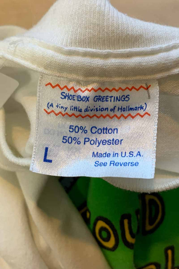 MADE IN USA 90'S S/S I COULD BE A PRO GOLFER PRINT MESSAGE T-SHIRT / WHITE [SIZE: L USED]