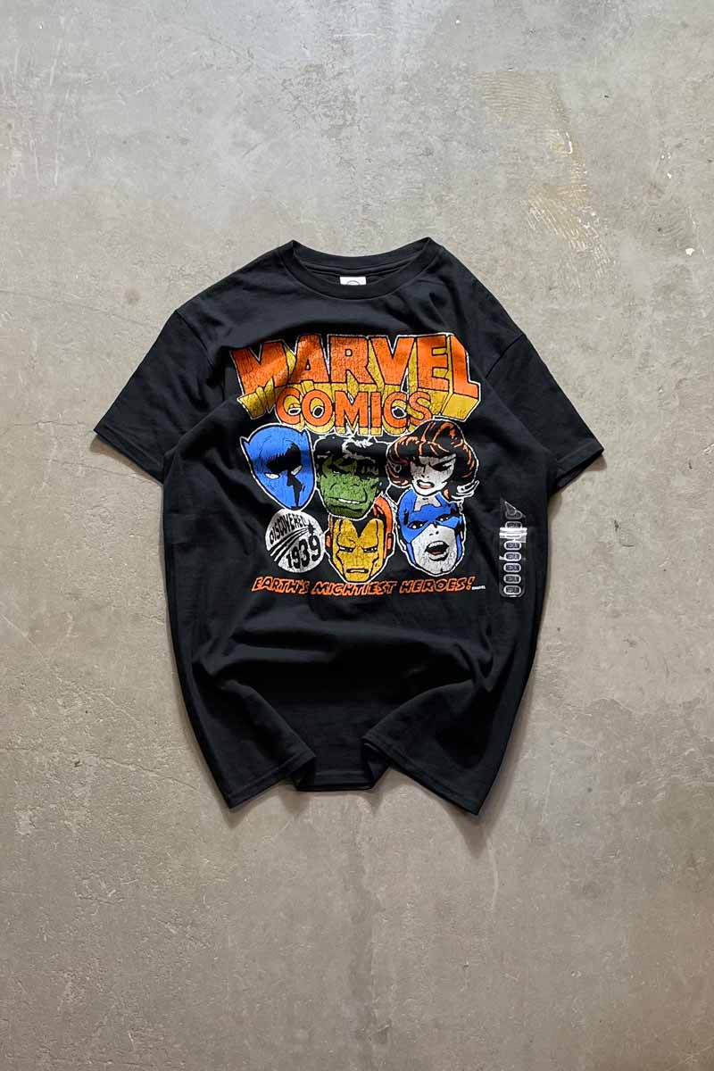 MARVEL COMICS S/S T-SHIRT / BLACK [SIZE: M DEADSTOCK/NOS]