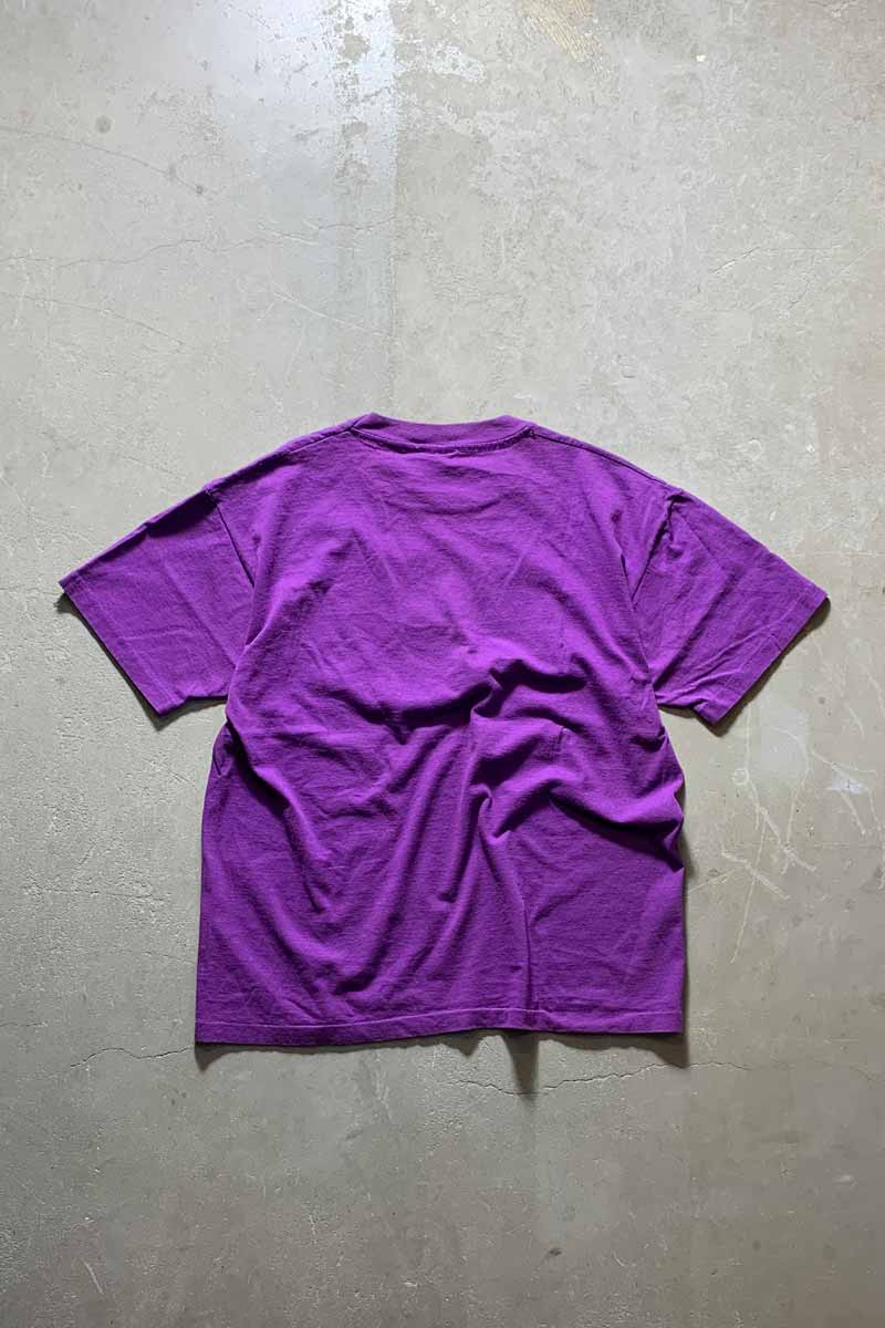 MADE IN USA 90'S S/S WADWOOD MUSHROOM PRINT T-SHIRT / PURPLE [SIZE: XL USED]