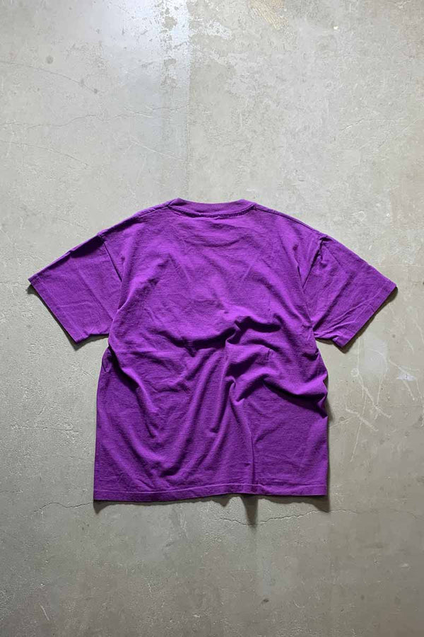 MADE IN USA 90'S S/S WADWOOD MUSHROOM PRINT T-SHIRT / PURPLE [SIZE: XL USED]