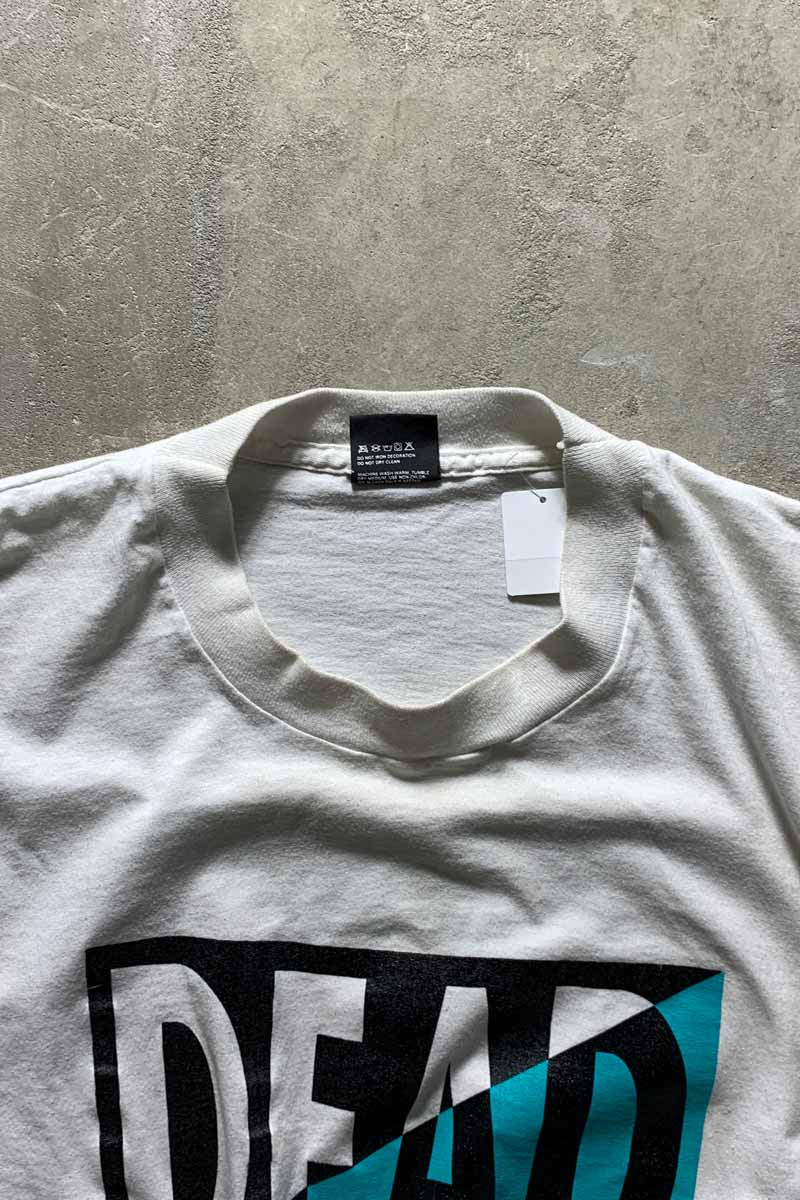 MADE IN USA 90'S S/S DEAD SERIOUS PRINT MESSAGE T-SHIRT / WHITE [SIZE: XXL USED]