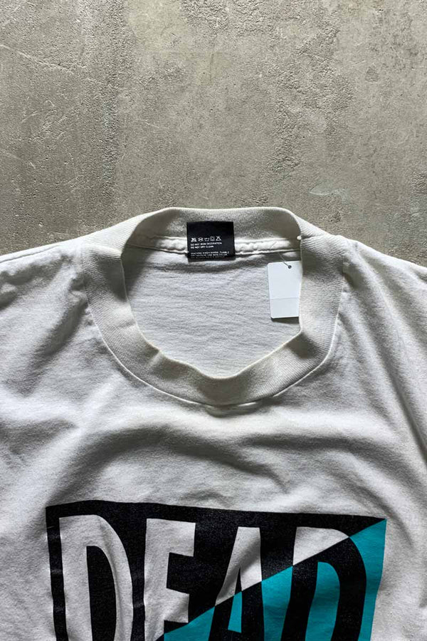 MADE IN USA 90'S S/S DEAD SERIOUS PRINT MESSAGE T-SHIRT / WHITE [SIZE: XXL USED]