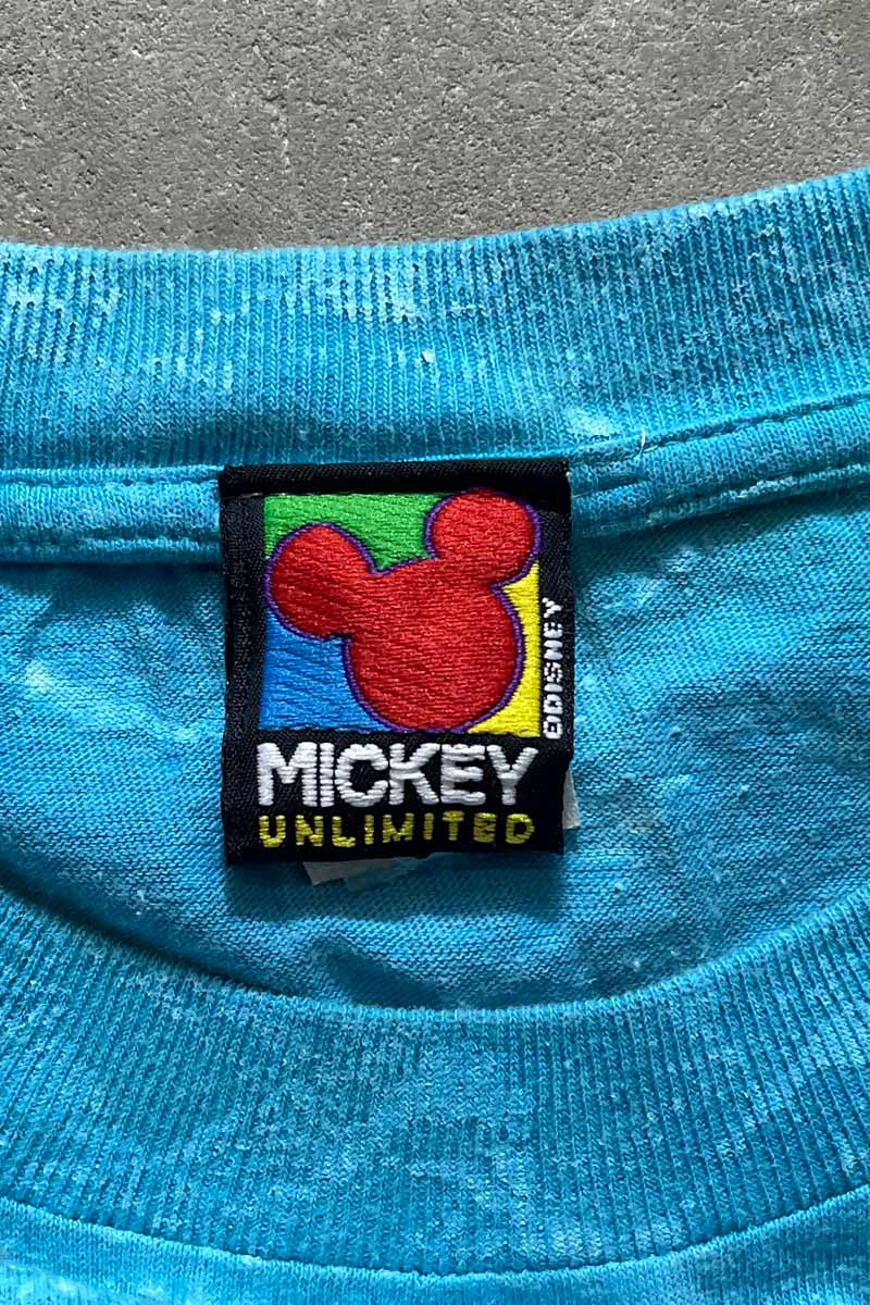 MADE IN USA 90'S GOOFY TIE DYE CHARACTER T-SHIRT / BLUE [SIZE: L USED]