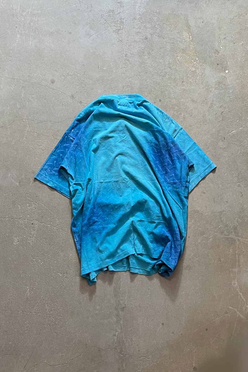 MADE IN USA 90'S GOOFY TIE DYE CHARACTER T-SHIRT / BLUE [SIZE: L USED]