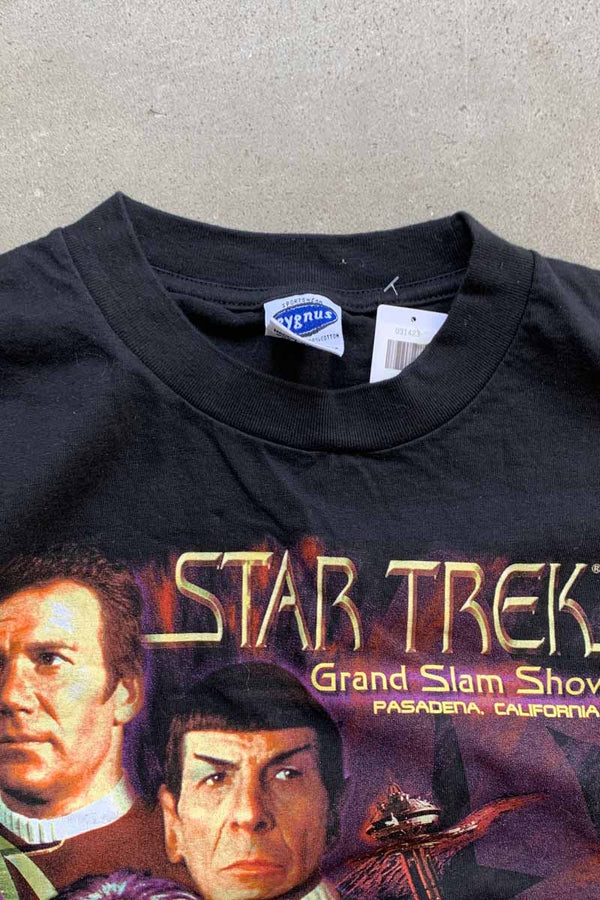 01'S S/S STAR TREK GRAND SLAM SHOW PRINT MOVIE T-SHIRT / BLACK [SIZE: L USED]