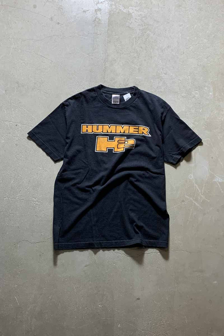 Y2K EARLY 00'S S/S HUMMER H2 PRINT T-SHIRT /  BLACK [SIZE: L USED]