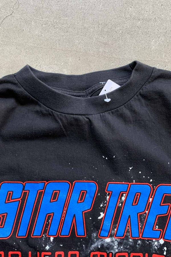 96'S S/S STAR TREK 30 YEAR MISSION PRINT MOVIE T-SHIRT / BLACK [SIZE: M USED]