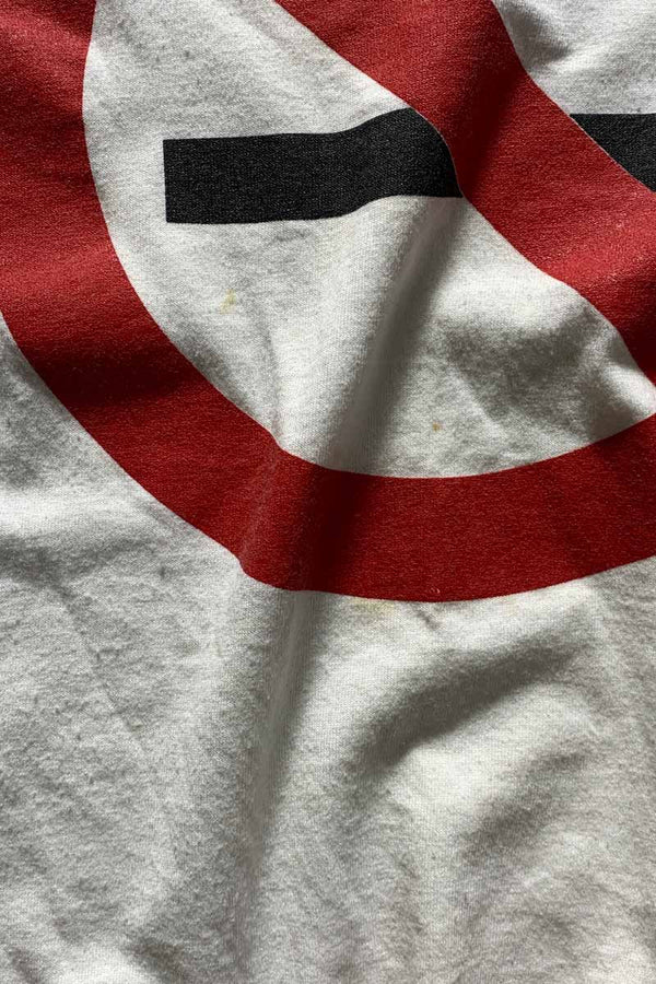 MADE IN USA 80'S SMOKE OUT PRINT T-SHIRT / WHITE [SIZE: L USED]