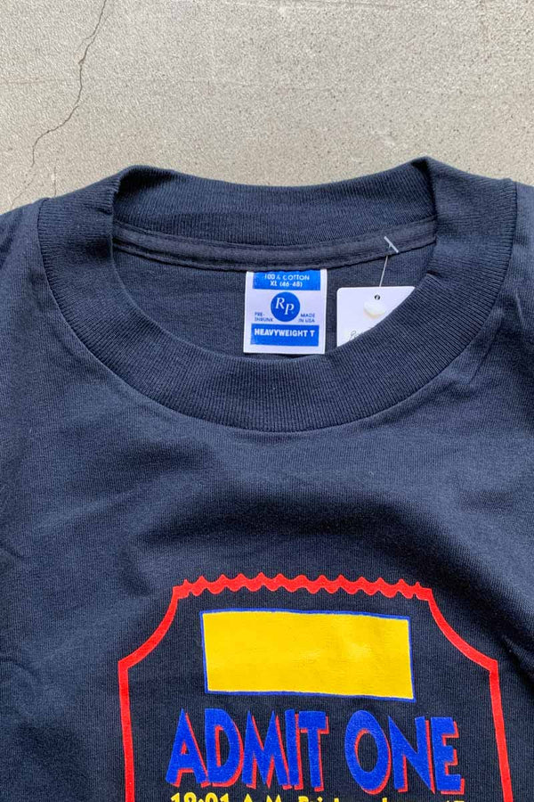 MADE IN USA 90'S S/S DICK TRACY PRINT MOVIE T-SHIRT / BLACK [SIZE: XL DEADSTOCK/NOS]
