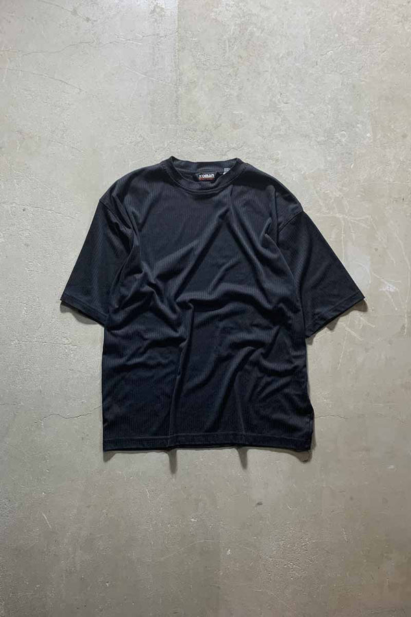 90'S S/S POLYESTER T-SHIRT / BLACK [SIZE: XL USED]