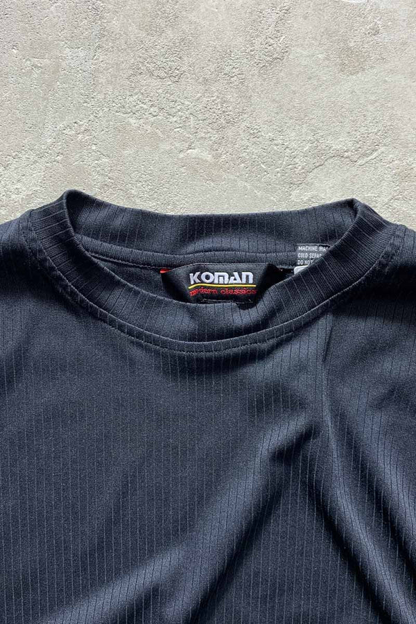 90'S S/S POLYESTER T-SHIRT / BLACK [SIZE: XL USED]