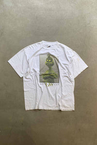 MADE IN MEXICO EARLY 00'S S/S GRINCH WEAR PRINT CHARACTER T-SHIRT / WHITE [SIZE: 2XL USED]