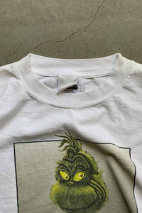 MADE IN MEXICO EARLY 00'S S/S GRINCH WEAR PRINT CHARACTER T-SHIRT / WHITE [SIZE: 2XL USED]