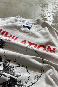 ANNIHILATION SKULL T-SHIRT / WHITE [SIZE: M USED]