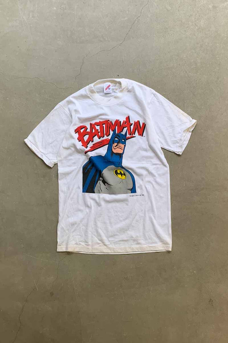 MADE IN USA 88'S S/S BATMAN PRINT MOVIE T-SHIRT / WHITE [SIZE: M DEADSTOCK/NOS]