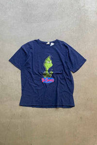 MADE IN USA 94'S S/S GRINCH PRINT MOVIE T-SHIRT / NAVY [SIZE: L USED]