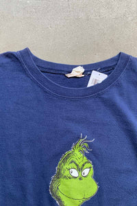 MADE IN USA 94'S S/S GRINCH PRINT MOVIE T-SHIRT / NAVY [SIZE: L USED]