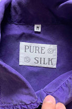 画像をギャラリービューアに読み込む, 90&#39;S L/S SILK SHIRT / PURPLE [SIZE: M USED]
