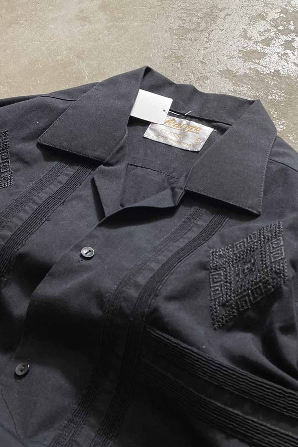 80'S CUBA S/S SHIRT / BLACK [SIZE:M USED]