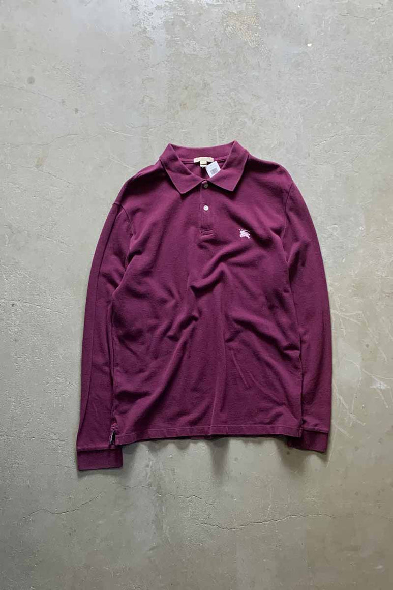 L/S POLO SHIRT / WINE RED [SIZE: L USED]