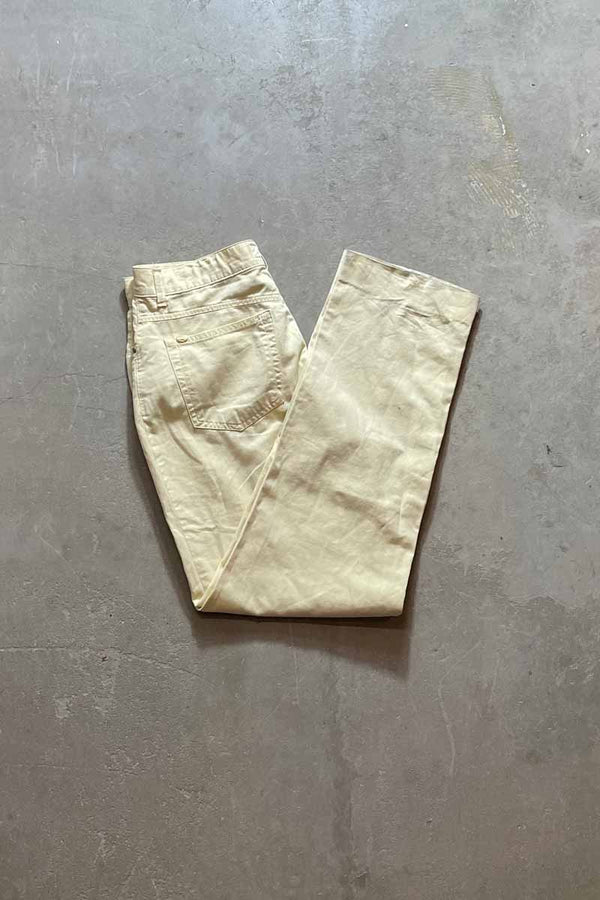 MCM COTTON TWILL PANTS / YELLOW [SIZE: 33 USED]