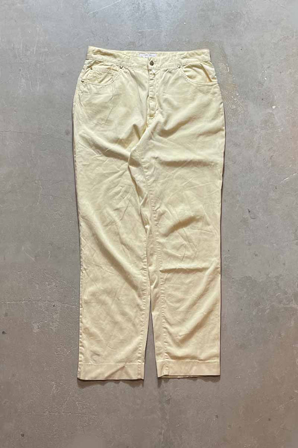 MCM COTTON TWILL PANTS / YELLOW [SIZE: 33 USED]
