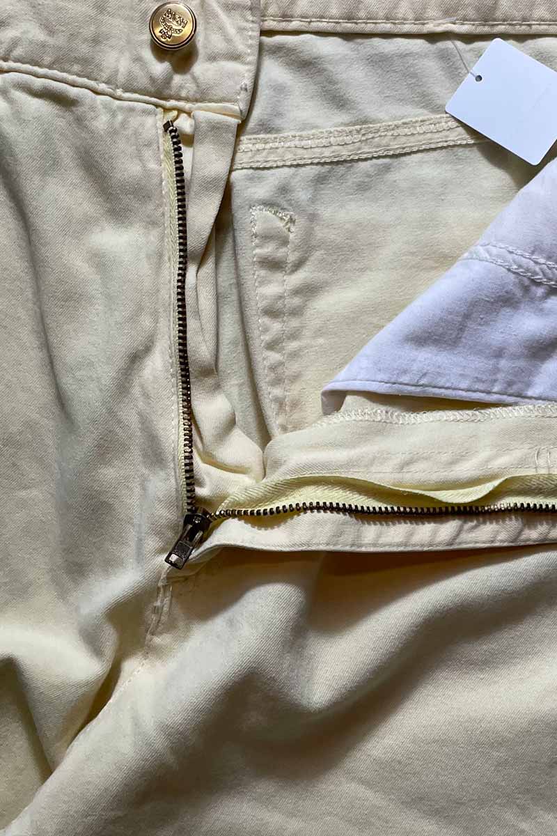 MCM COTTON TWILL PANTS / YELLOW [SIZE: 33 USED]