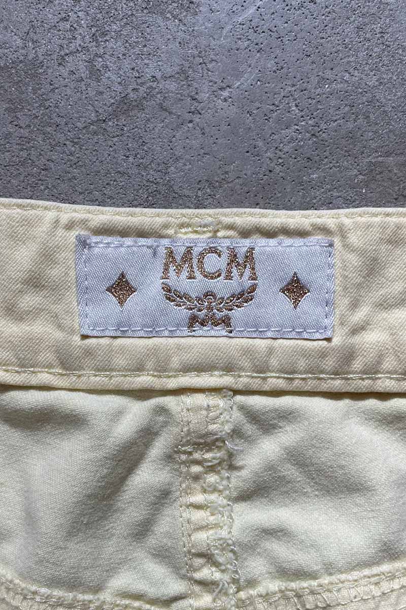 MCM COTTON TWILL PANTS / YELLOW [SIZE: 33 USED]
