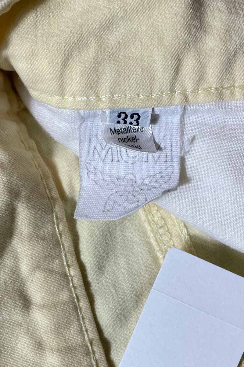 MCM COTTON TWILL PANTS / YELLOW [SIZE: 33 USED]
