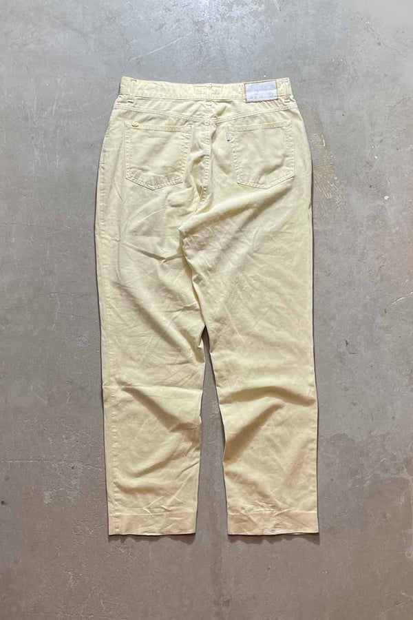 MCM COTTON TWILL PANTS / YELLOW [SIZE: 33 USED]