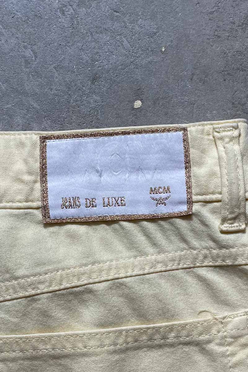 MCM COTTON TWILL PANTS / YELLOW [SIZE: 33 USED]
