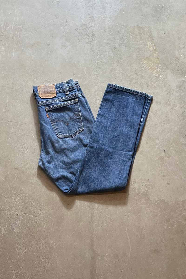 MADE IN USA 1994s 505 DENIM PANTS ORANGE TAB / INDIGO [SIZE: W34L29 USED]