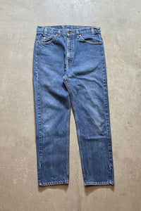 MADE IN USA 94'S 505 DENIM PANTS ORANGE TAB / INDIGO [SIZE: W34L29 USED]