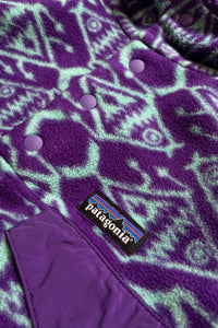 17SS T-SNAP SYNCHILLA AZTEC FLEECE JACKET / PURPLE [SIZE: L USED]