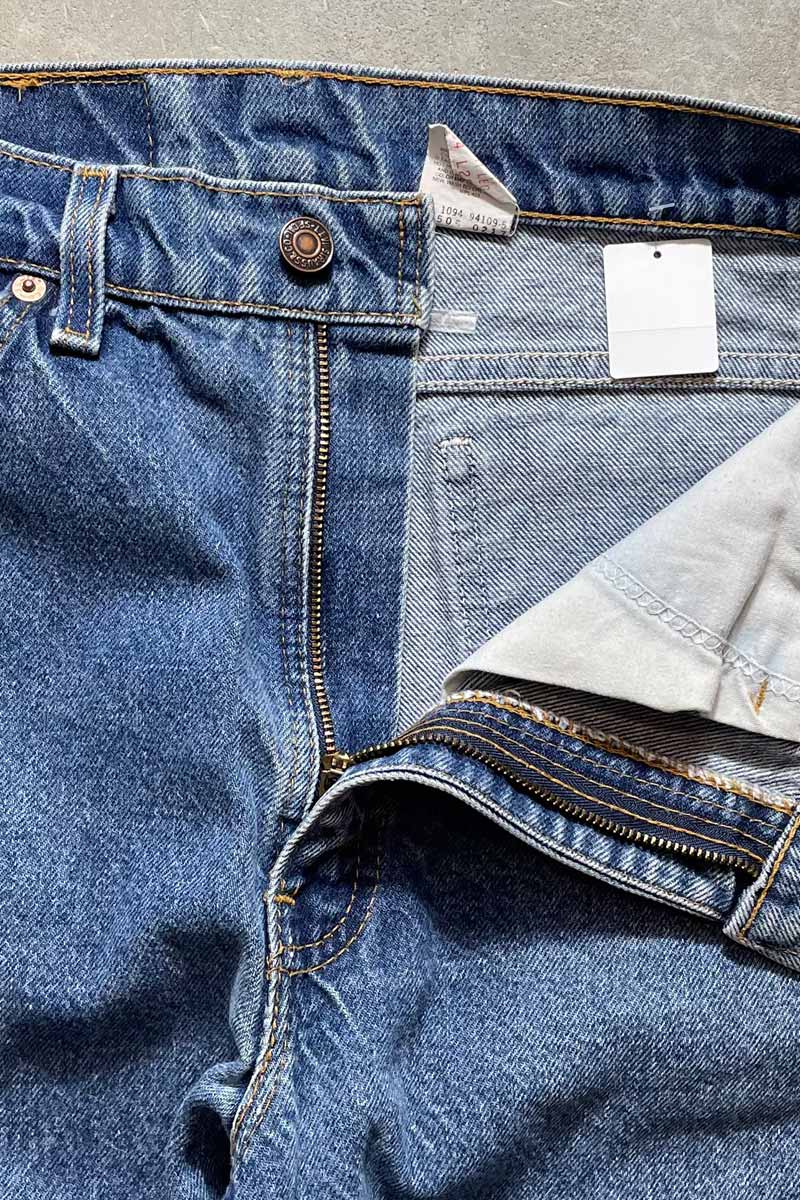 MADE IN USA 1994s 505 DENIM PANTS ORANGE TAB / INDIGO [SIZE: W34L29 USED]