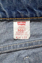 画像をギャラリービューアに読み込む, MADE IN USA 94&#39;S 505 DENIM PANTS ORANGE TAB / INDIGO [SIZE: W34L29 USED]
