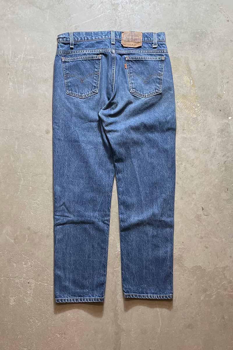 MADE IN USA 1994s 505 DENIM PANTS ORANGE TAB / INDIGO [SIZE: W34L29 USED]