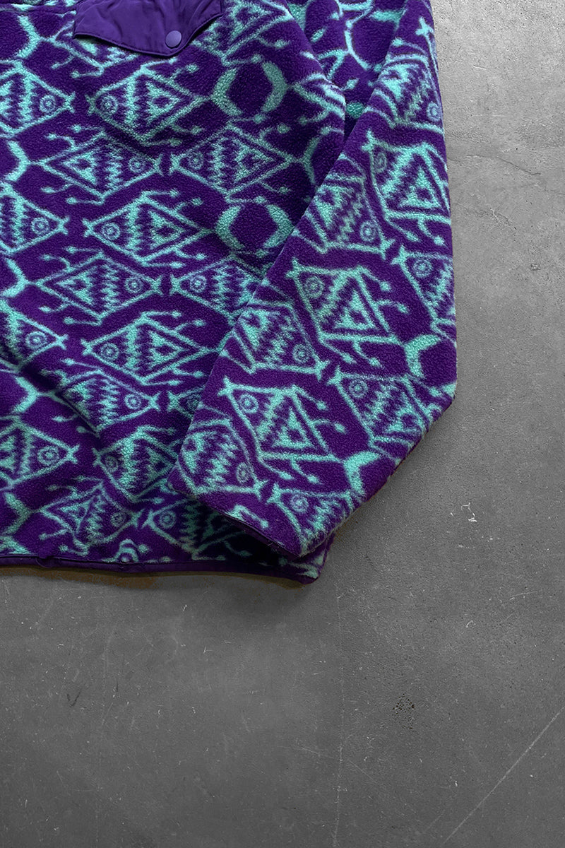 17SS T-SNAP SYNCHILLA AZTEC FLEECE JACKET / PURPLE [SIZE: L USED]
