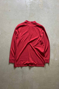 90'S L/S POLO SHIRT / RED [SIZE: L USED]