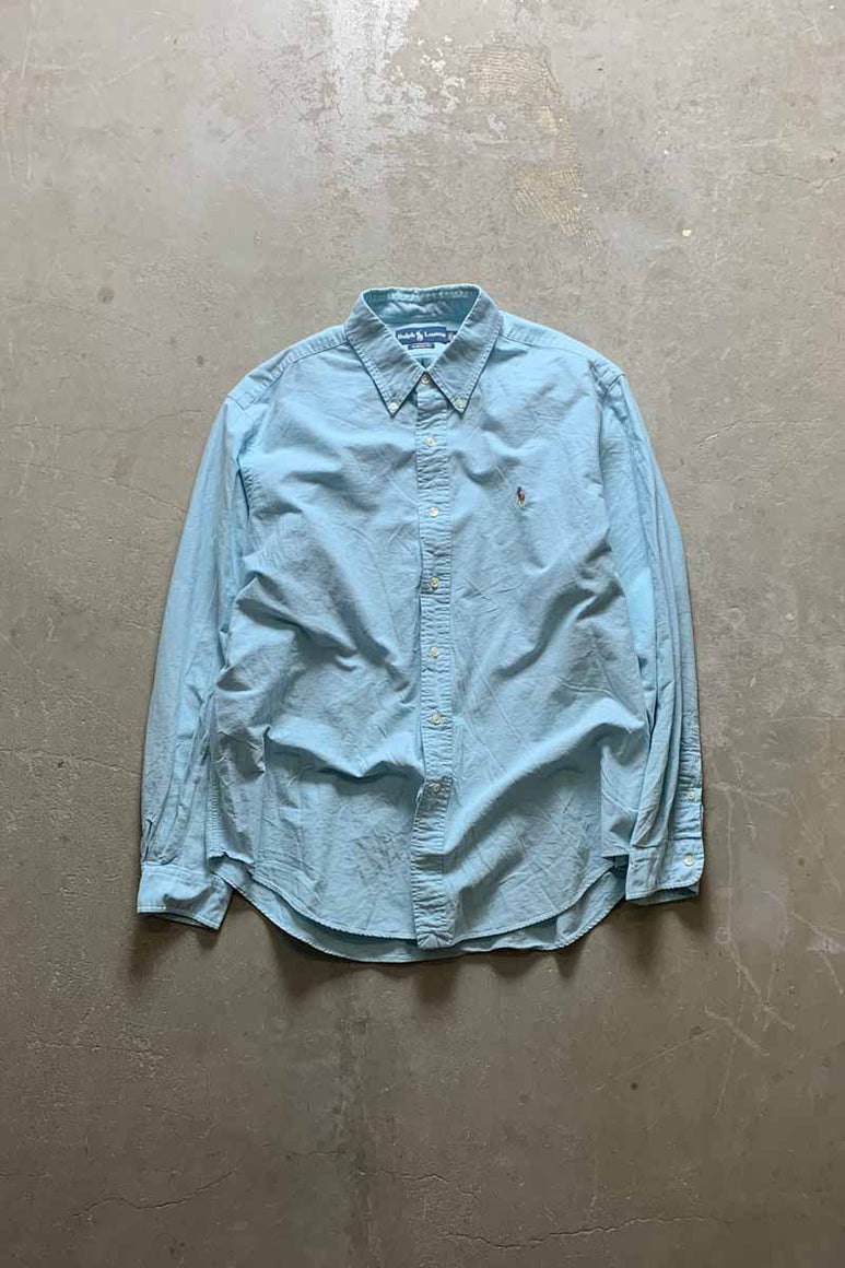 90'S L/S B.D COTTON OXFORD CLASSIC FIT SHIRT / LIGHT BLUE [SIZE: XL USED]