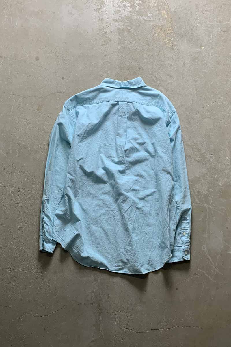 90'S L/S B.D COTTON OXFORD CLASSIC FIT SHIRT / LIGHT BLUE [SIZE: XL USED]