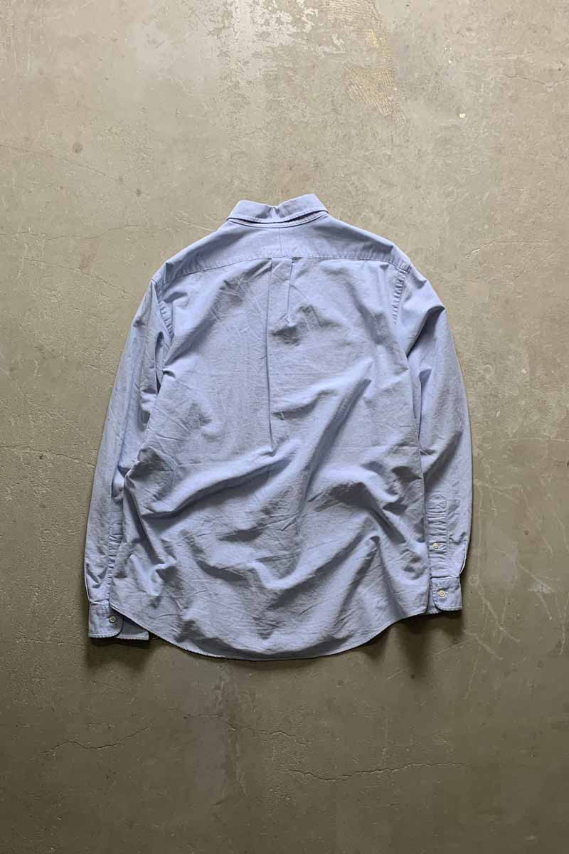 90'S L/S B.D COTTON OXFORD CUSTOM FIT SHIRT / LIGHT BLUE [SIZE: XL USED]